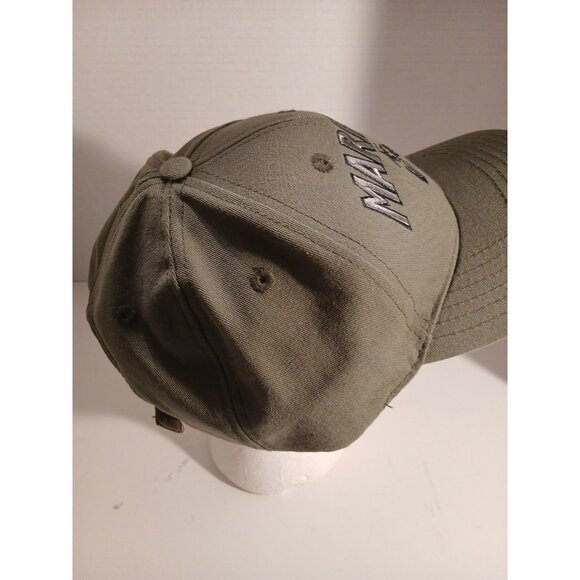USMC Green Adjustable Hat Eagle Crest One Size Fits Most H6 - Picture 2 of 7